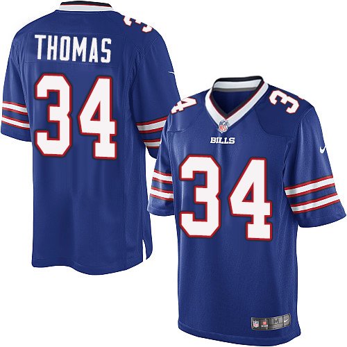 Youth Limited Thurman Thomas Nike Jersey Royal Blue Home - #34 NFL Buffalo Bills
